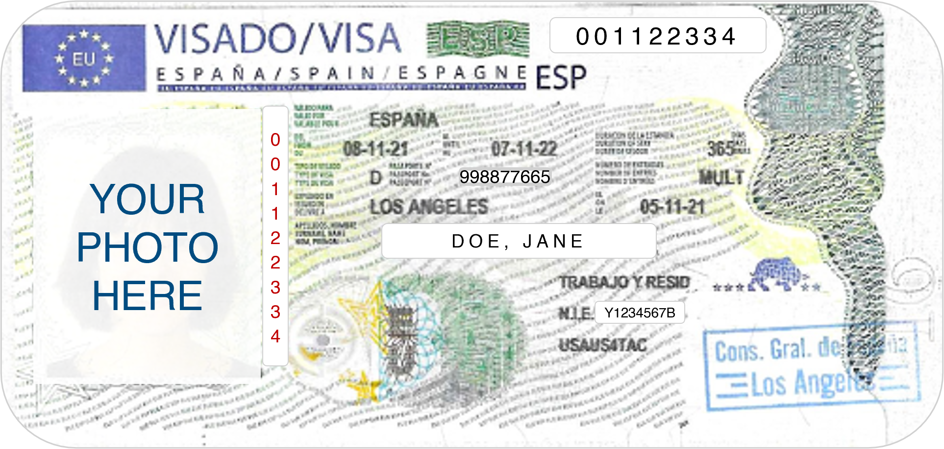 Passport Visa Sticker